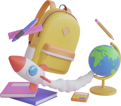 Back to School 3D Illustration